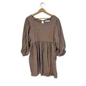 Free People Beach Get Obsessed Babydoll Dress Size Small Puff Sleeve